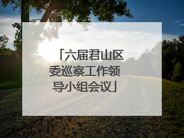 六届君山区委巡察工作领导小组会议