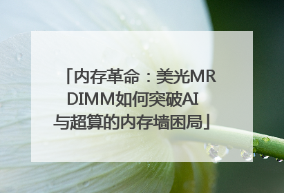 内存革命：美光MRDIMM如何突破AI与超算的内存墙困局