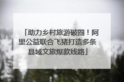 助力乡村旅游破圈！阿里公益联合飞猪打造多条县域文旅爆款线路