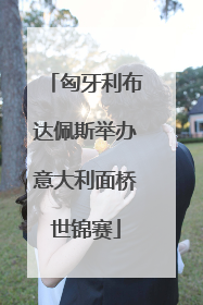 匈牙利布达佩斯举办意大利面桥世锦赛