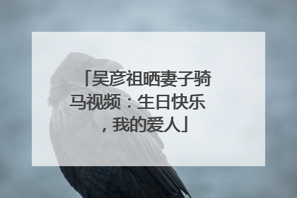 吴彦祖晒妻子骑马视频：生日快乐，我的爱人