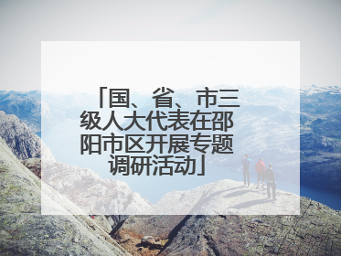 国、省、市三级人大代表在邵阳市区开展专题调研活动