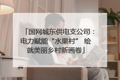国网城东供电支公司：电力赋能“水果村” 绘就美丽乡村新画卷