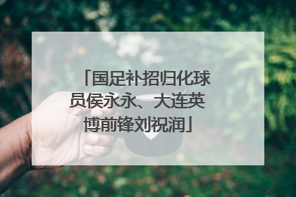 国足补招归化球员侯永永、大连英博前锋刘祝润