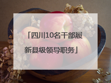 四川10名干部履新县级领导职务