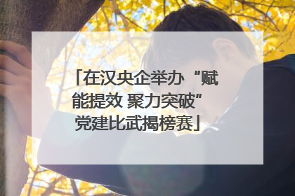 在汉央企举办“赋能提效 聚力突破”党建比武揭榜赛