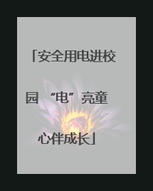 安全用电进校园 “电”亮童心伴成长