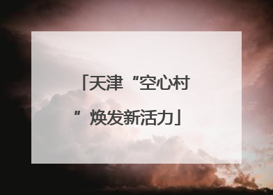 天津“空心村”焕发新活力