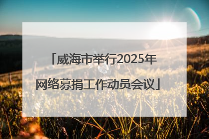 威海市举行2025年网络募捐工作动员会议