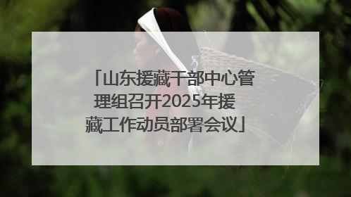 山东援藏干部中心管理组召开2025年援藏工作动员部署会议