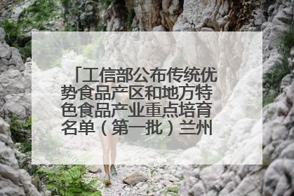 工信部公布传统优势食品产区和地方特色食品产业重点培育名单（第一批）兰州牛肉拉面位列其中