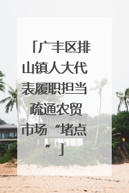 广丰区排山镇人大代表履职担当 疏通农贸市场“堵点”