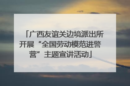广西友谊关边境派出所开展“全国劳动模范进警营”主题宣讲活动
