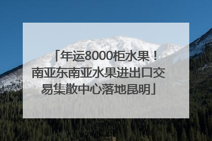 年运8000柜水果！南亚东南亚水果进出口交易集散中心落地昆明