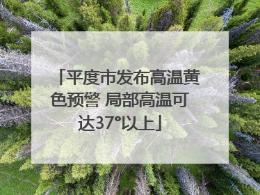 平度市发布高温黄色预警 局部高温可达37°以上
