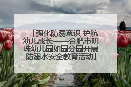 强化防溺意识 护航幼儿成长——合肥市明珠幼儿园如园分园开展防溺水安全教育活动