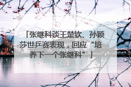 张继科谈王楚钦、孙颖莎世乒赛表现，回应“培养下一个张继科”