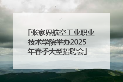 张家界航空工业职业技术学院举办2025年春季大型招聘会