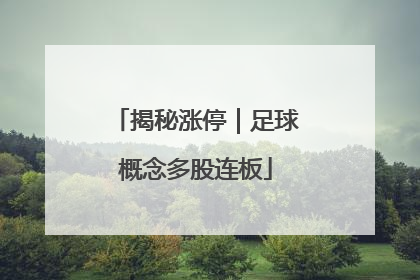 揭秘涨停｜足球概念多股连板