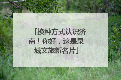 换种方式认识济南！你好，这是泉城文旅新名片