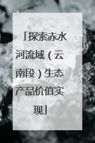探索赤水河流域（云南段）生态产品价值实现