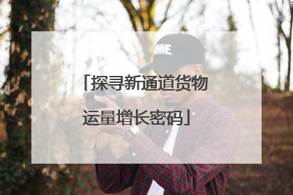 探寻新通道货物运量增长密码