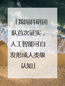 我国科研团队首次证实，人工智能可自发形成人类级认知