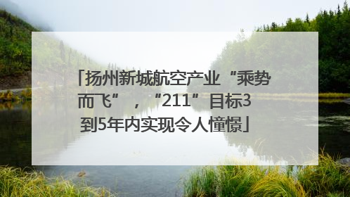 扬州新城航空产业“乘势而飞”，“211”目标3到5年内实现令人憧憬