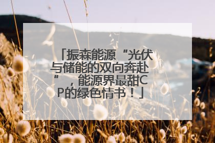 振森能源“光伏与储能的双向奔赴”，能源界最甜CP的绿色情书！
