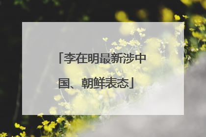 李在明最新涉中国、朝鲜表态