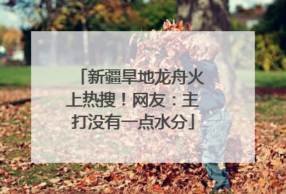 新疆旱地龙舟火上热搜！网友：主打没有一点水分