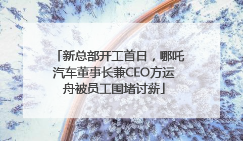 新总部开工首日，哪吒汽车董事长兼CEO方运舟被员工围堵讨薪