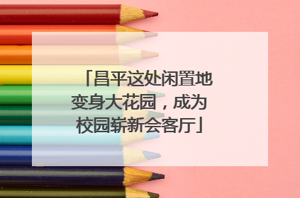 昌平这处闲置地变身大花园，成为校园崭新会客厅