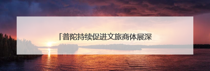 普陀持续促进文旅商体展深度融合，激活区域消费活力