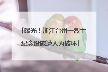 曝光！浙江台州一烈士纪念设施遭人为破坏