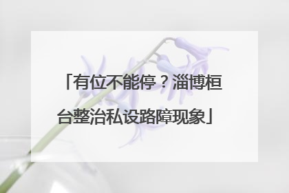 有位不能停？淄博桓台整治私设路障现象
