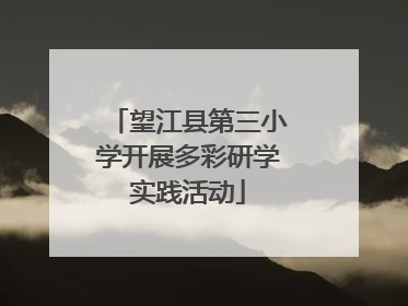 望江县第三小学开展多彩研学实践活动