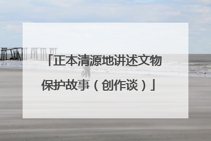 正本清源地讲述文物保护故事（创作谈）