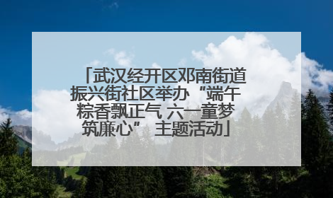 武汉经开区邓南街道振兴街社区举办“端午粽香飘正气 六一童梦筑廉心” 主题活动