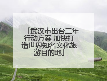 武汉市出台三年行动方案 加快打造世界知名文化旅游目的地