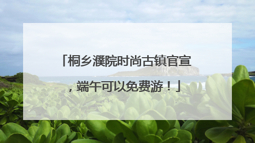 桐乡濮院时尚古镇官宣，端午可以免费游！