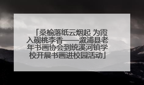 桑榆落纸云烟起 为霞入砚桃李香——溆浦县老年书画协会到统溪河镇学校开展书画进校园活动