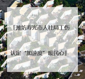 潍坊寿光市人社局工伤认定“加速度”暖民心
