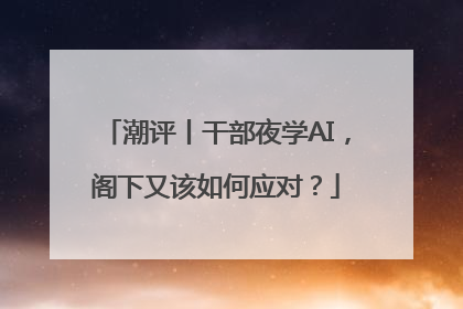 潮评丨干部夜学AI，阁下又该如何应对？