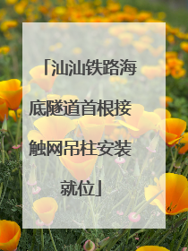 汕汕铁路海底隧道首根接触网吊柱安装就位