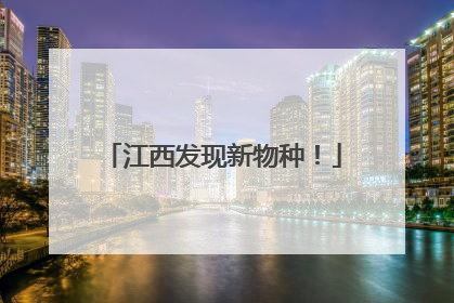 江西发现新物种！