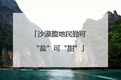沙漠腹地民勤可“盐”可“甜”