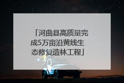 河曲县高质量完成5万亩沿黄线生态修复造林工程
