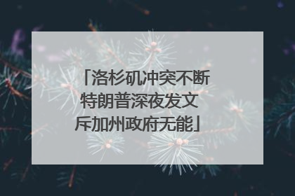 洛杉矶冲突不断 特朗普深夜发文斥加州政府无能
