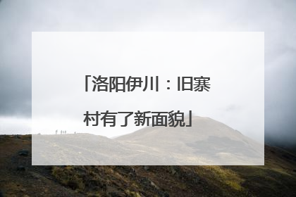 洛阳伊川：旧寨村有了新面貌